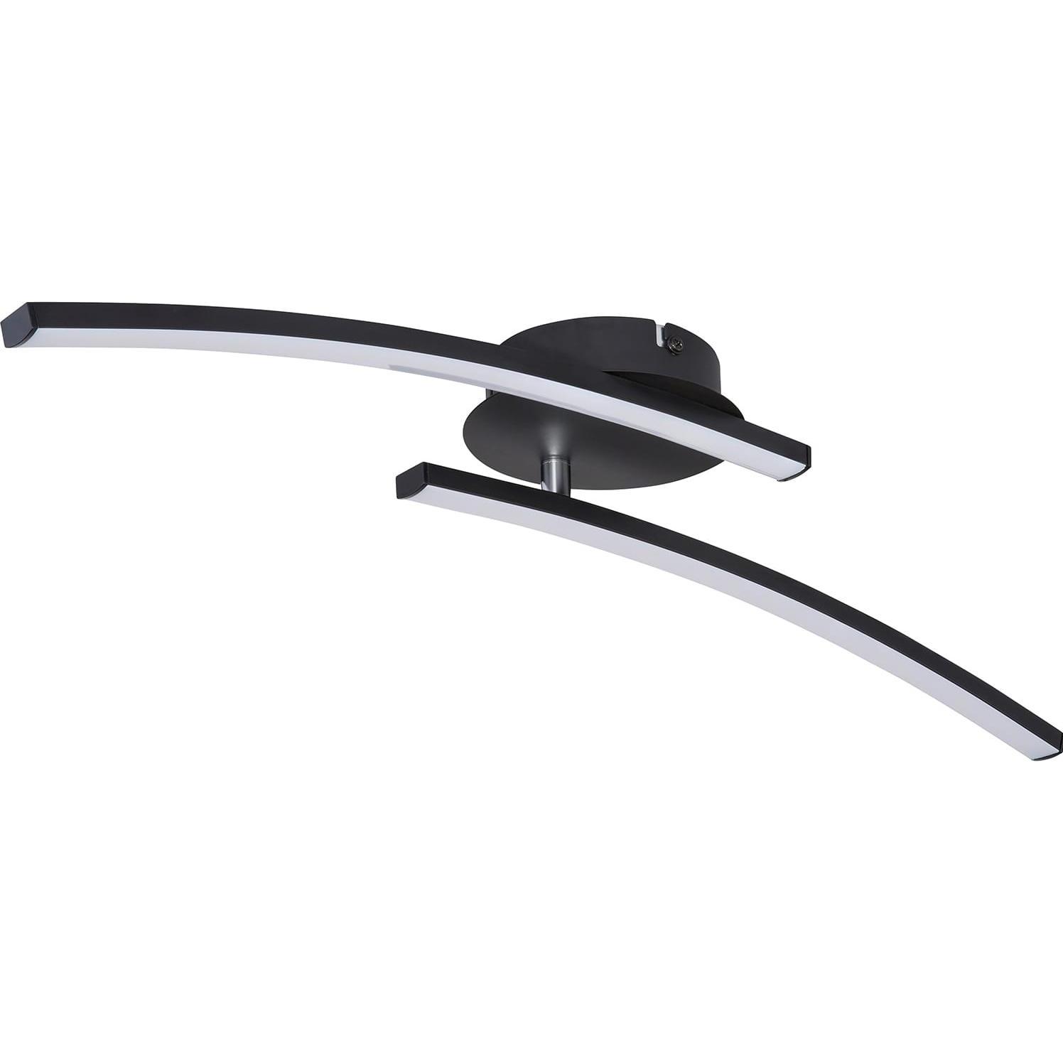 Globo, Wandleuchte + Deckenleuchte, Deckenleuchte Tansy I schwarz matt 1xLED (1000 lm)