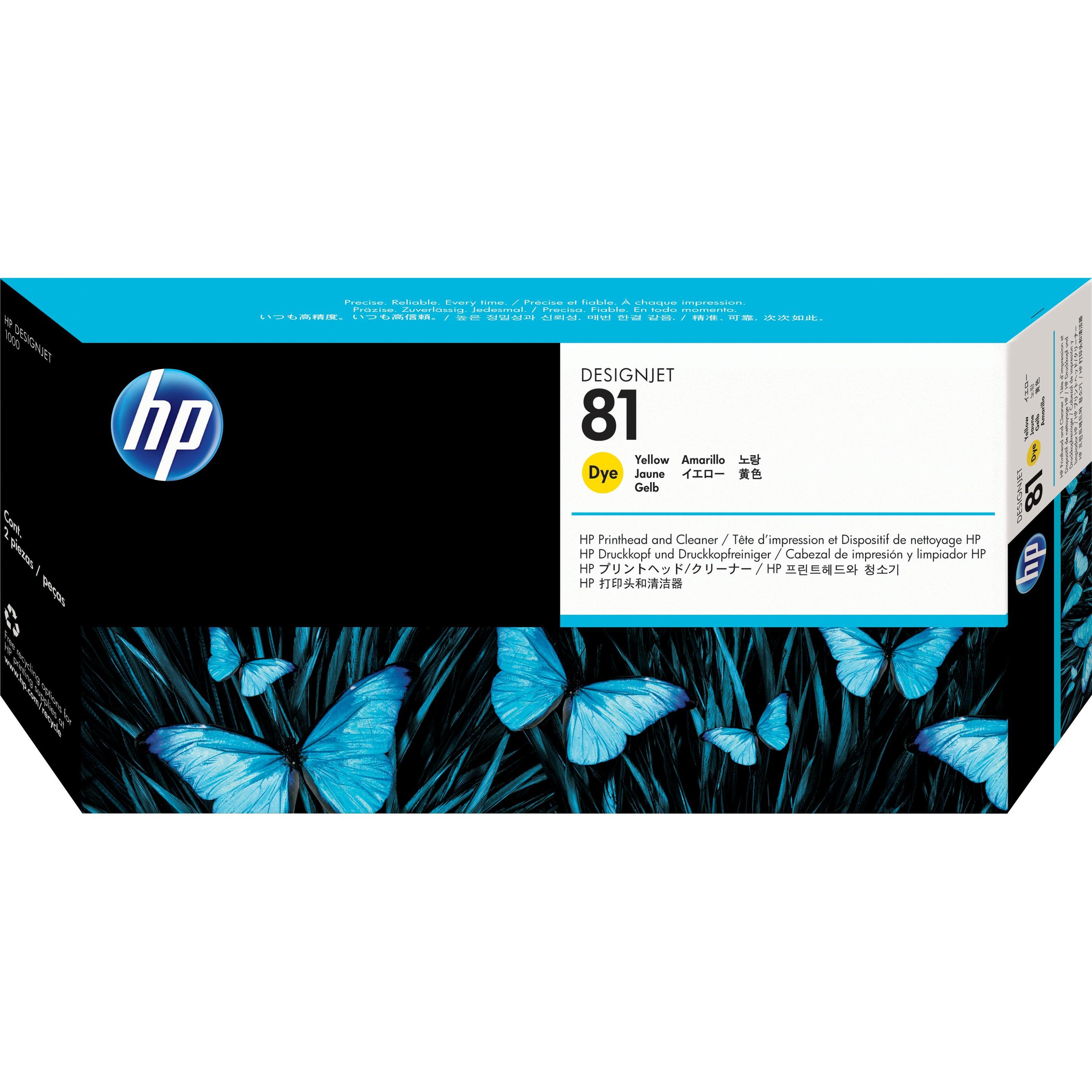 HP, Druckerpatrone, 81 und Reiniger (Y)