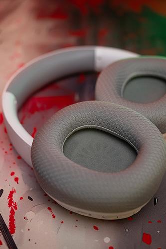 Actual product image Marvo MONKA ECHO RS Kophörer mit Mikrofon, weiss, unterbeleuchtet, Tri-mode (Cable, Wireless)