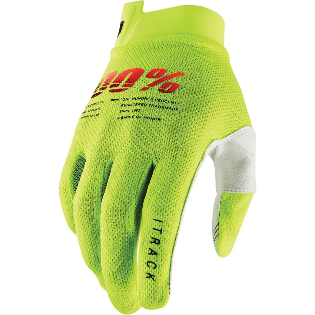 100%, Herren, Handschuhe, Handschuhe iTrack fluo gelb S, Gelb, Schwarz, (S)