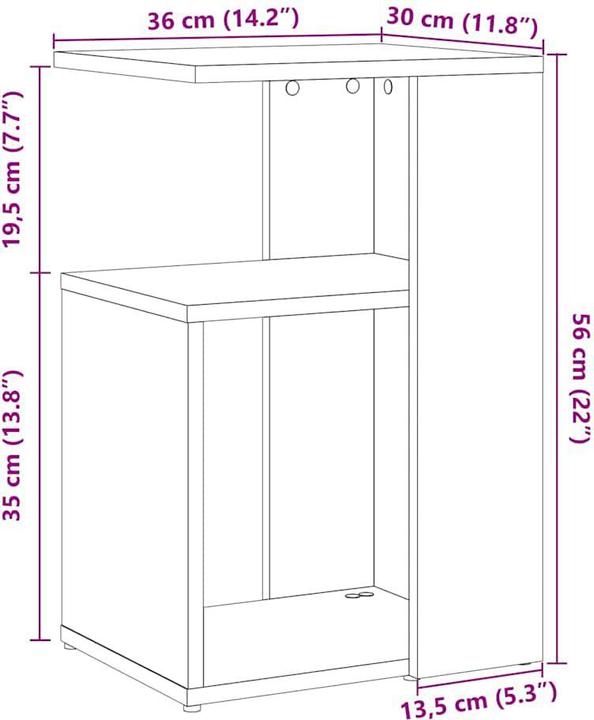 Immagine prodotto vidaXL Matthieu (36 x 30 x 56 cm)