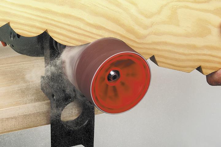 Image du produit wolfcraft 1 rouleau abrasif tige 8mm, ø75x80mm (80)