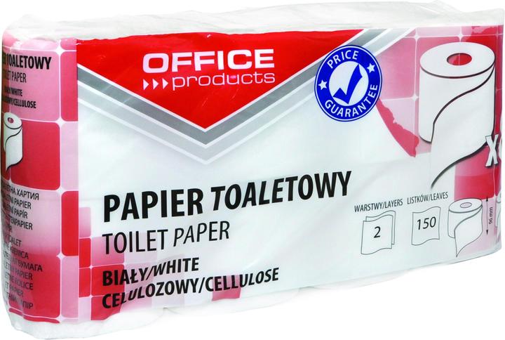 Office Products Toiletpapier cellulose, 2-laags, 150 vellen, 15m, 8st, wit (15 x)