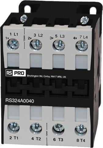 Produktbild RS PRO Leistungsschütz 230 V-Spule, 4 -polig, 3 400 V / 24 A 11 kW