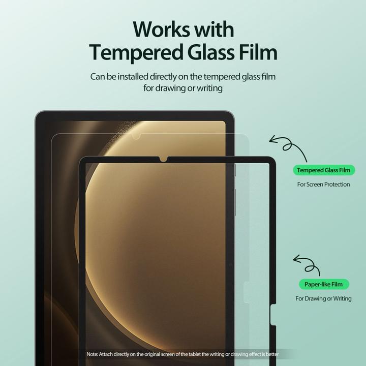Produktbild Dux Ducis Naad Paperfeel Schutzfolie Tab S9 FE Plus (X610/X616B) - Schwarz (1 Stück, Galaxy Tab S9 FE+)