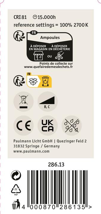 Produktbild Paulmann Kerze (E14, 5 W, 470 lm, 1 x, F)