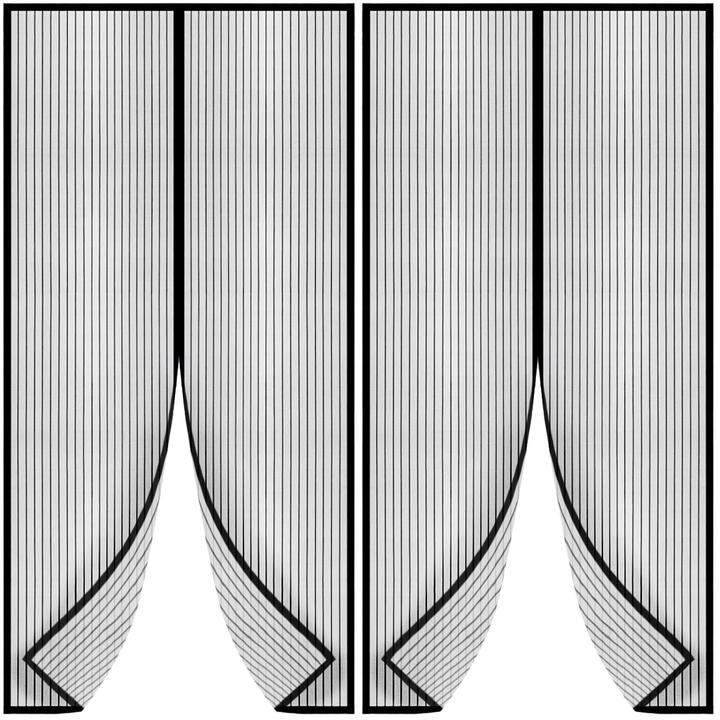 Produktbild Walter 2er-Set Insektenschutz TÃ¼rvorhang mit Magnetverschluss, je 2x 210 x 50 cm (100 x 210 cm)
