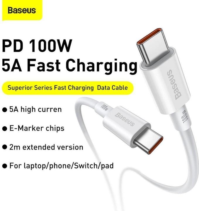 Immagine prodotto Baseus USB Tipo C - USB Tipo C (2 m, USB 3.2 Gen 1, 100 W)