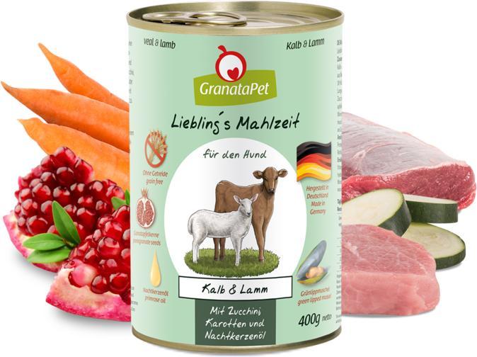 Actual product image Granatapet Liebling's Mahlzeit - Kalb und Lamm (Adult, 1 pcs., 400 g)