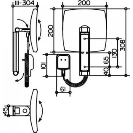 Thumbnail - Keuco, Kosmetikspiegel, iLook move Kosmetikspiegel, 17613, beleuchtet, 1 Lichtfarbe, Spiegelfläche: 200x200 mm, verc (20...