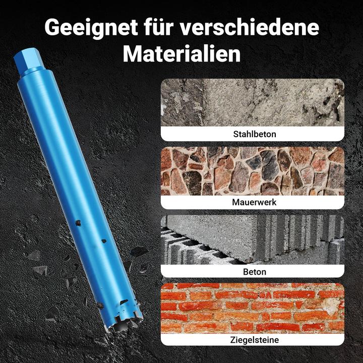 Actual product image Wiltec Diamond drill bit Shark Ø67mm drill bit 450mm 1¼ UNC diamond drill bit concrete (67 mm)