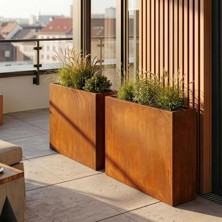 Produktbild Casa.Pro Pflanzkübel Vaargel 82x90x30 cm Cortenstahl Edelrost