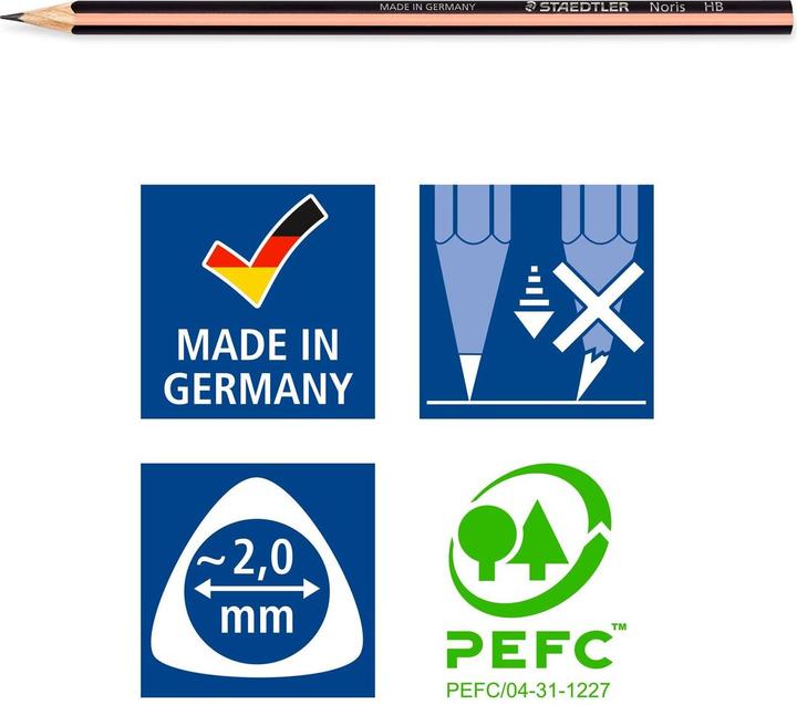 Productafbeelding Staedtler Potlood 'Noris jumbo pastel (4 mm, HB, 72 x)