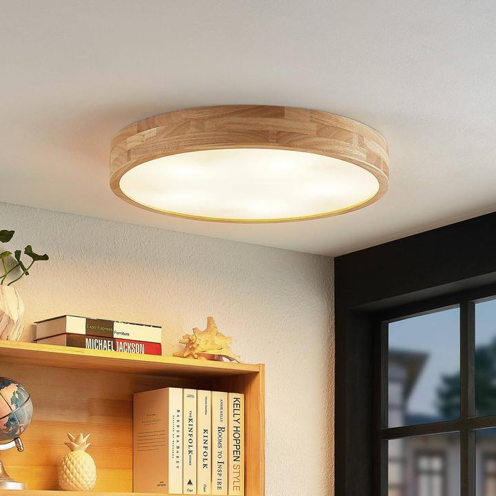 Immagine prodotto Lindby Plafoniera Tanju, legno di quercia, Ø 60 cm (E27)