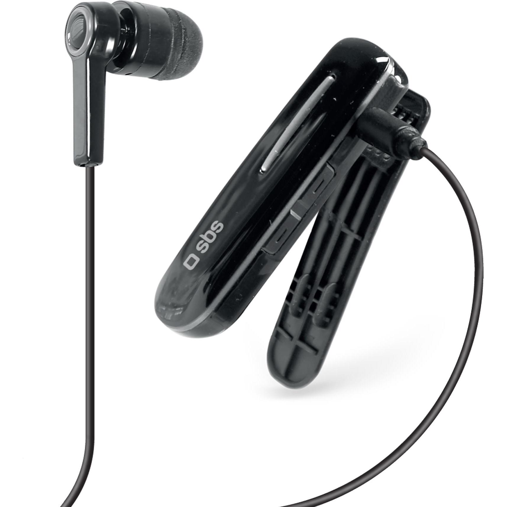 SBS Wireless-Kopfhörer mit Clip (6 h, Kabellos), Kopfhörer, Schwarz