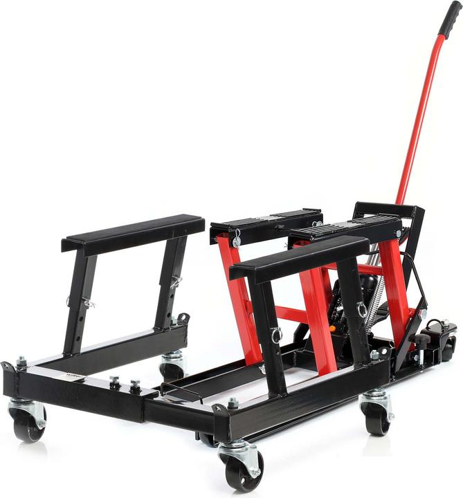 Wiltec Set 680kg Motorradheber Montageständer ATV Quad + Montagebock mit Rädern