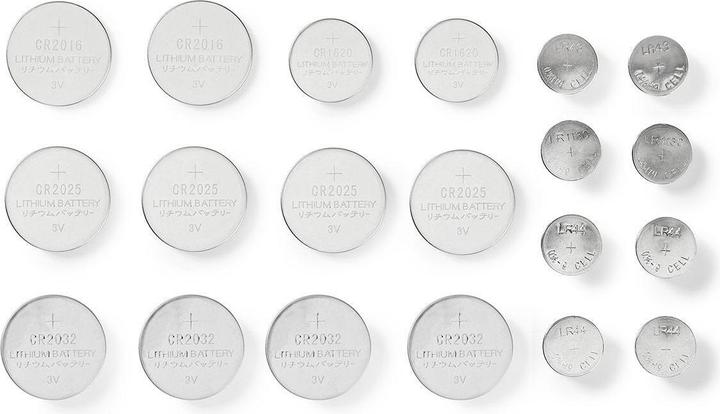 Produktbild JTI Lithium / Alkaline Knopfzellenbatterie Multipack | 1,5 / 3 V DC | Alkaline / Lithium | CR1620 / CR20 (1 Stk., CR1620)
