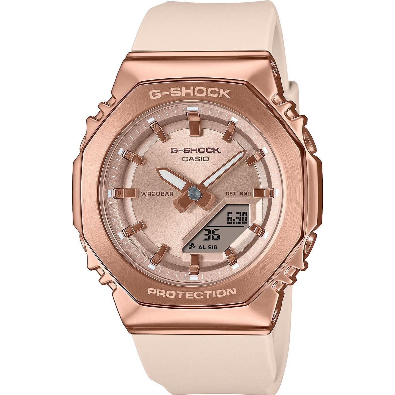 Casio, Orologio da polso, GM-S2110PG-4AER, Beige, Rosa, (Cronografo, 45.90 mm)