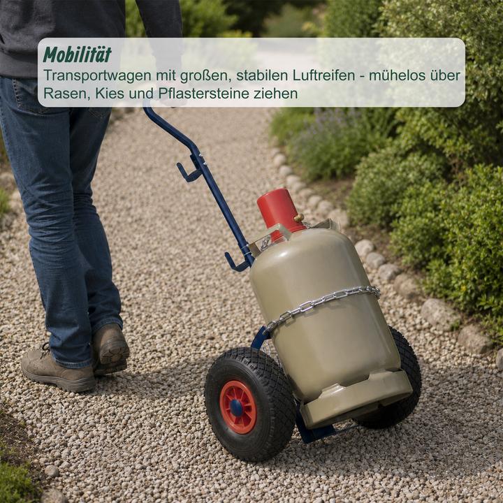 Actual product image Relaxdays Gas bottle trolley