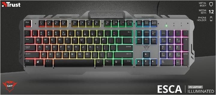 Produktbild Trust USB GXT853 ESCA METAL/RAINBOW GAMING 23796 (Englisch International, Kabelgebunden)