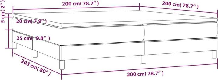 Actual product image vidaXL Boxspringbett (200 x 200 cm)
