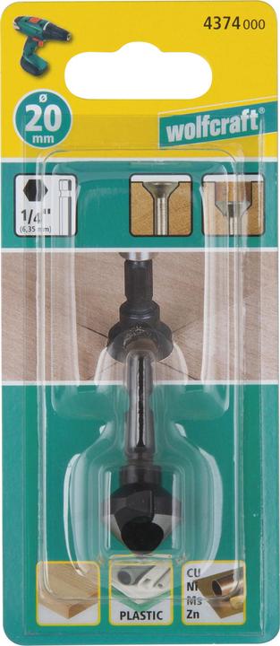 Image du produit wolfcraft wolfcraft 1 Querlochsenker WS, Schaft 6-kt., ø12mm (12 millimètres)