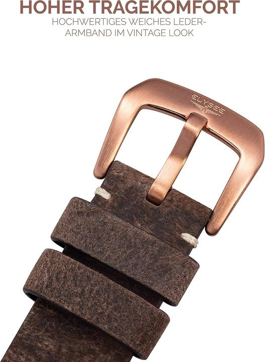 Produktbild Elysee Chrono 41 Leder 5 ATM Saffierglas (Chronograph)