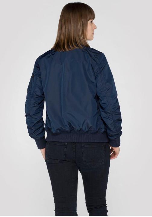 Image du produit Alpha Industries Bomber pour femme, coupe ajustée, doublure contrastée, poche multifonction (M)