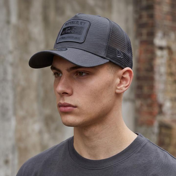 Actual product image New Era A-Frame Mesh Trucker Cap - TONAL PATCH charcoal (One size)