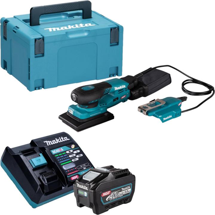 Produktbild Makita BO 005 CGT101 Akku Schwingschleifer 40 V max. 80 x 130 mm 3,0 mm Hub Brushless + 1x Akku 5,0 (Schwingschleifer)