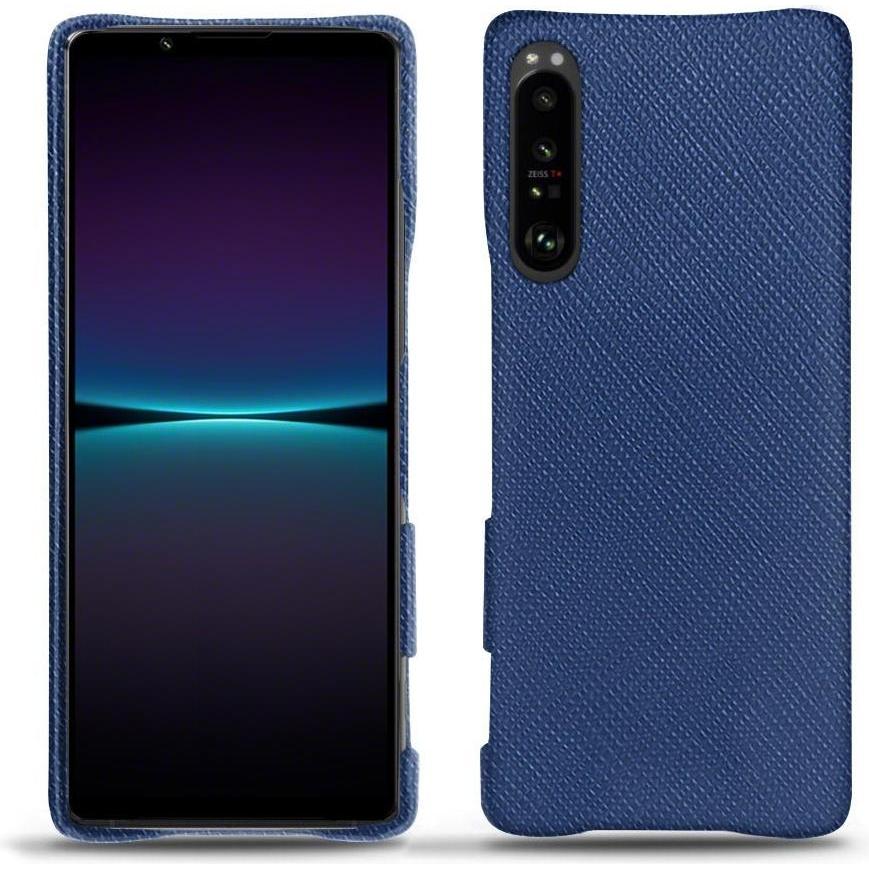 Noreve Lederschutzhülle (Sony Xperia 1 IV), Smartphone Hülle, Blau