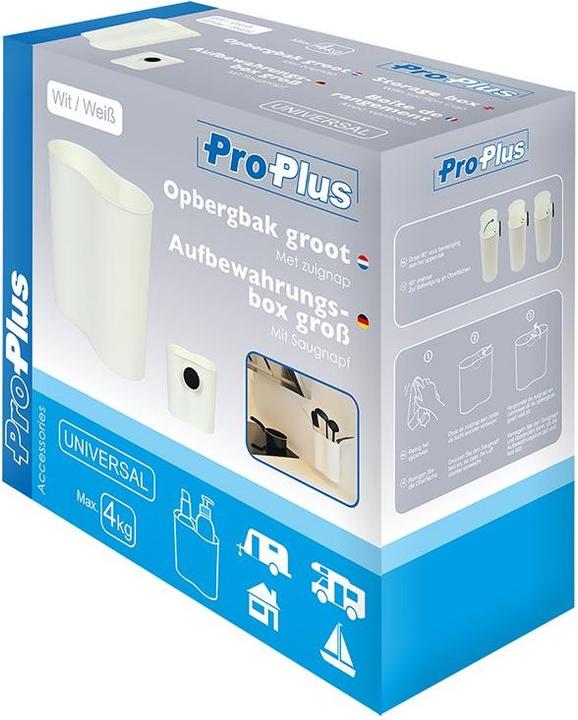 Actual product image ProPlus Storage box large with suction cup white