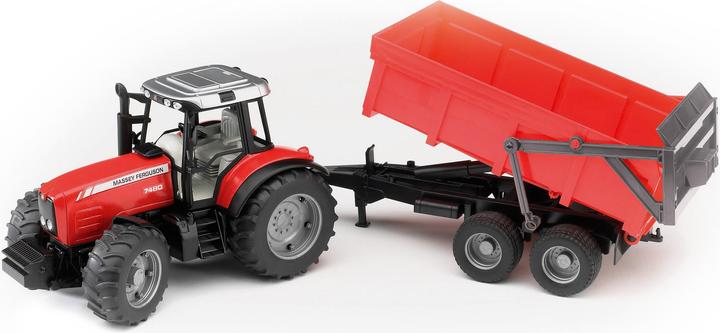 Bruder Massey Ferguson 7480 mit Wannenkippanhänger