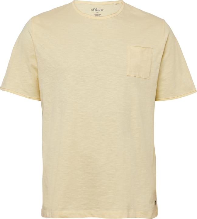 Image du produit S.Oliver T-Shirt Flammgarn-T-Shirt mit Brusttasche und offenen Kanten (5XL)