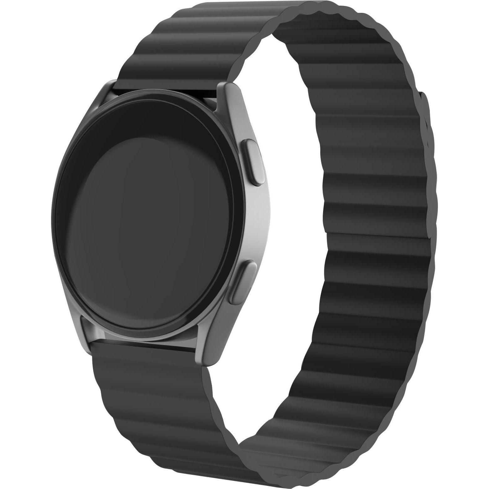 Thumbnail - Strap-it Silikonarmband (20 mm, Silikon), Uhrenarmband, Schwarz
