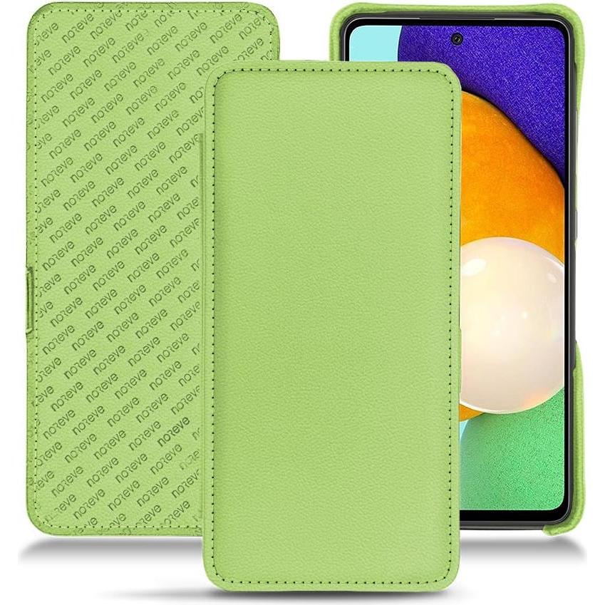Noreve Lederschutzhülle horizontal (Samsung Galaxy A52), Smartphone Hülle, Grün
