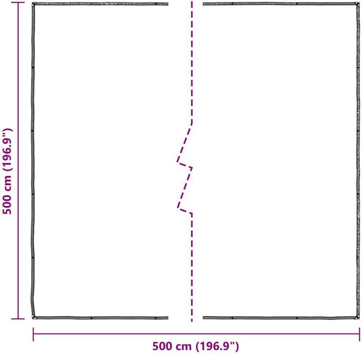 Image du produit vidaXL Bâche transparente avec oeillets 5x5 m polyéthylène bâche transparente (500 x 500 cm)