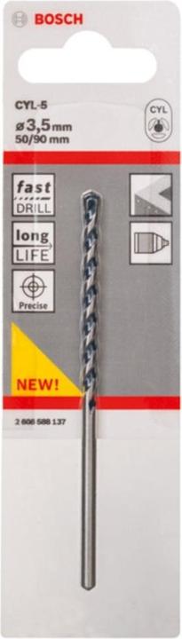 Produktbild Bosch Professional Zubehör Betonbohrer CYL-5, Blue Granite, 3,5 x 50 x 90 mm (3.5 mm)