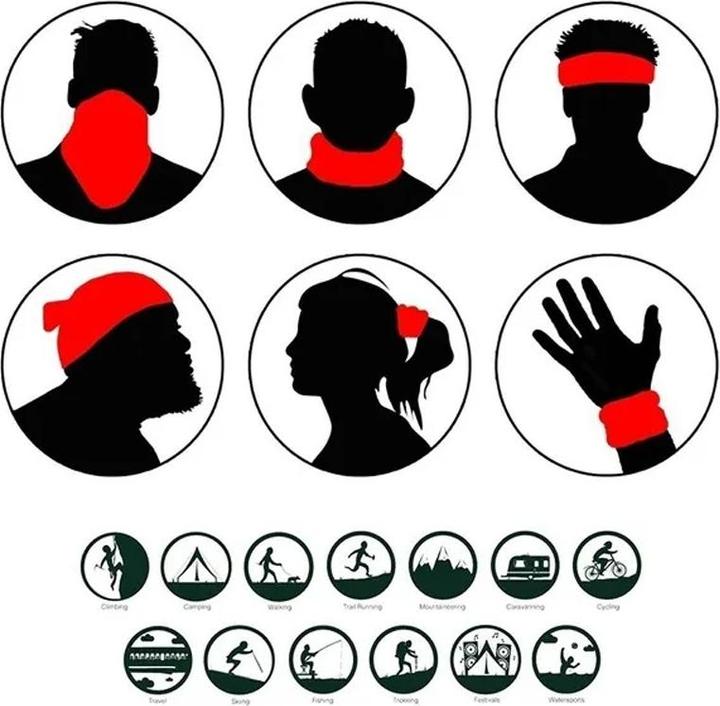 Image du produit Cbx Foulard tubulaire, bandana pour adultes avec motif, pour Halloween, faire de la moto, etc.