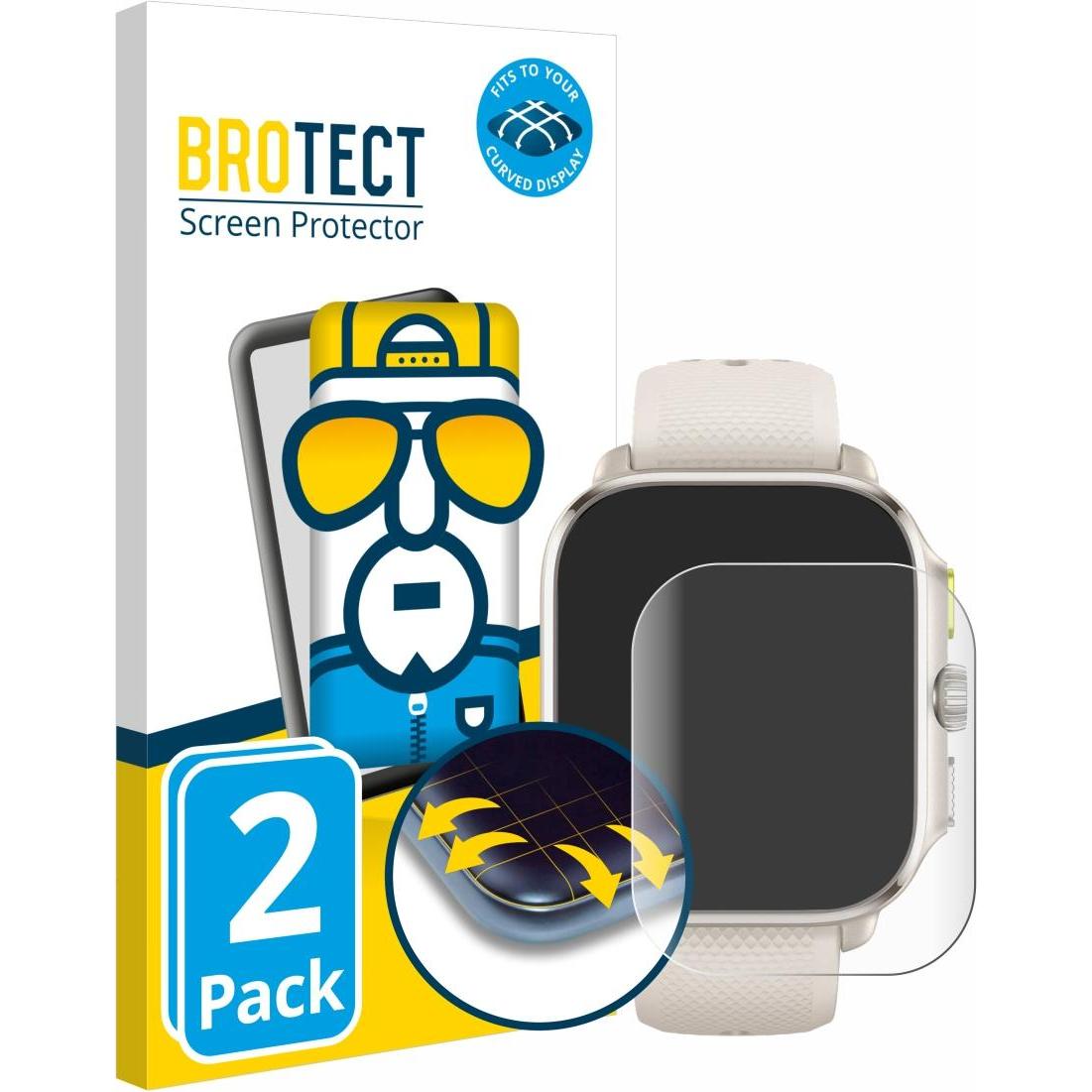 BROTECT Full-Cover Displayschutz, Smartwatch Schutzfolie, Transparent