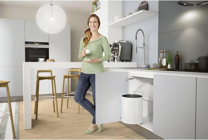 Produktbild Hailo Compact-Box M, Einbau-Mülleimer, 15 ltr, Weiss (15 l)