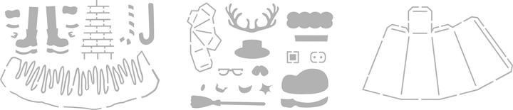 Produktbild VBS Schablonen-Set "Weihnachts-Schachteln", 3-tlg.