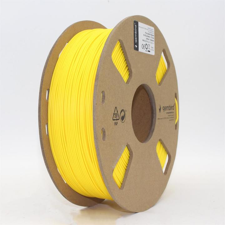 Actual product image Gembird Filament cassette PLA narrow spool (PLA, 1.75 mm, 1000 g, Yellow)