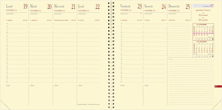 Produktbild Quo Vadis Agenda Executif FR Soho 2023 654143Q beige, 1W/2S, 16x16cm (16 x 16 cm, 1 Woche / 2 Seiten)