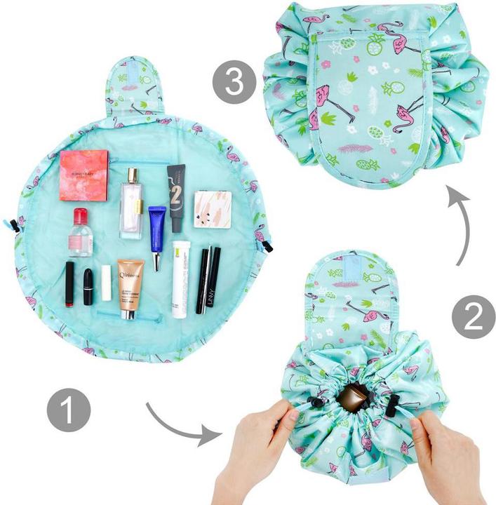 Immagine prodotto Intirilife Borsa per cosmetici in ROSA VERDE FLAMINGO