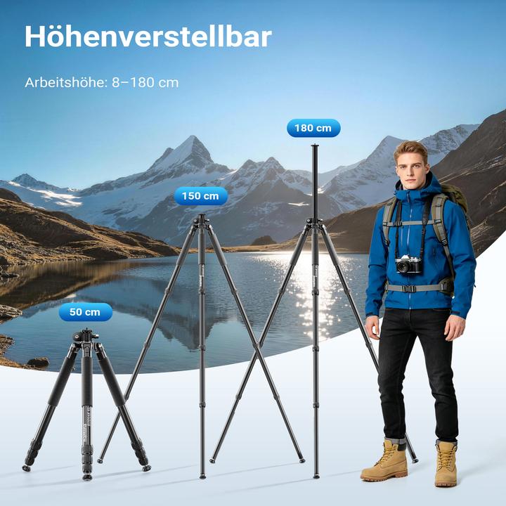 Produktbild mantona Kodiak XL 324 + Onyx 12 Kugelkopf Set Stativkopf Fotostativ Aluminium (Kunststoff, Metall)