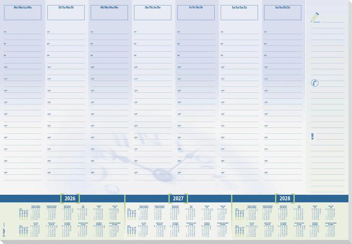 Sigel Schreibtischunterlage Time blau/grün Papier 59,5 x 41,0 cm, 30 Blatt (59.50 x 41 cm)