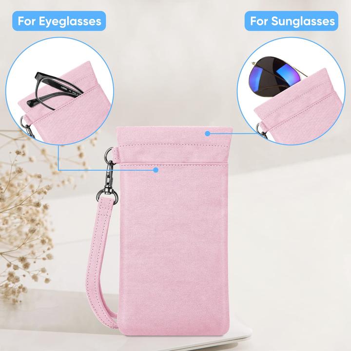 Produktbild Only-Bags.Store Doppelbrillenetui für 2 Brillen - weiches Brillenetui zum Aufstecken