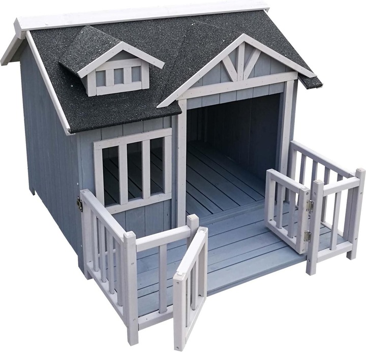 Image du produit Wiltec Niche XL de luxe pour chien 93,5x77,5x65cm Véranda Niche pour chien Extérieur Balcon Chien (Chenil pour chiens)
