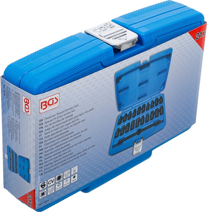 Produktbild BGS Ölwannen-Spezial-Einsatz-Satz Antrieb Innenvierkant 10 mm (3/8") 21-tlg.
